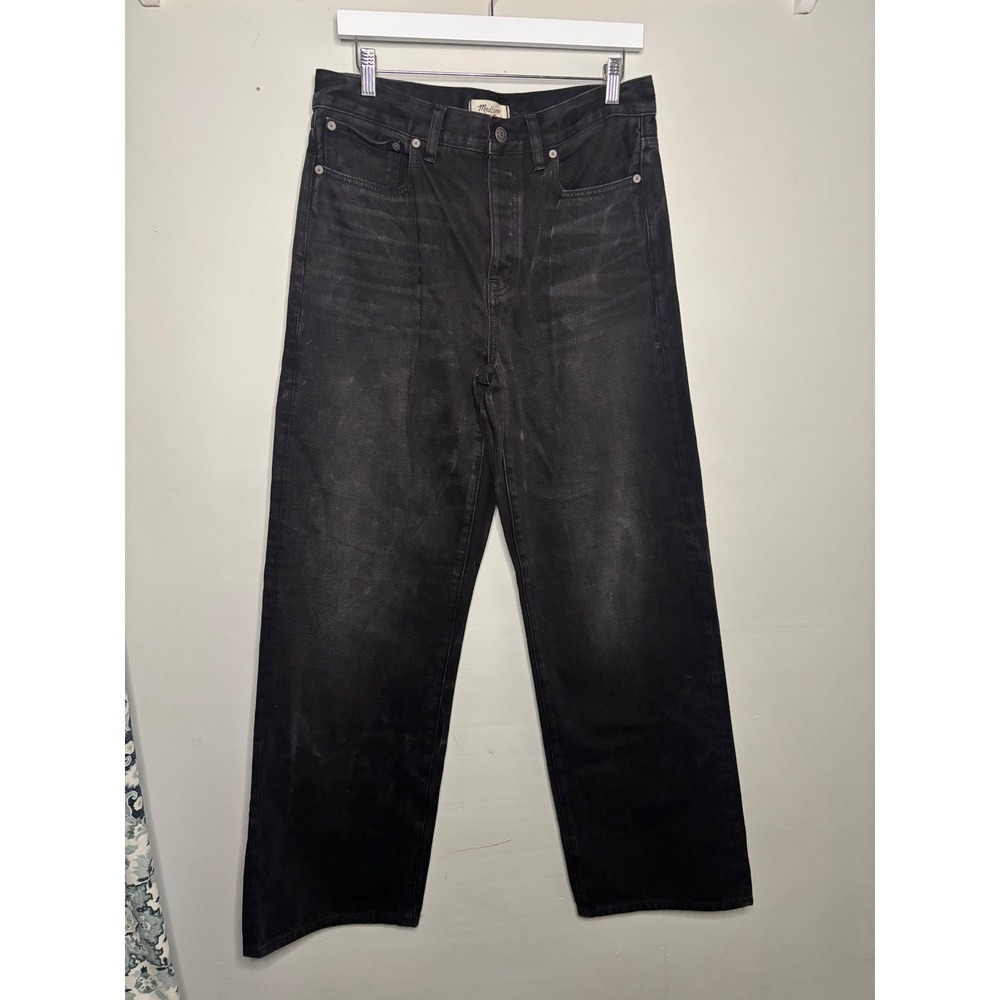 Madewell Low Slung Baggy Jeans 27 Washed Black Y2K Relaxed Streetwear - Picture 3 of 7